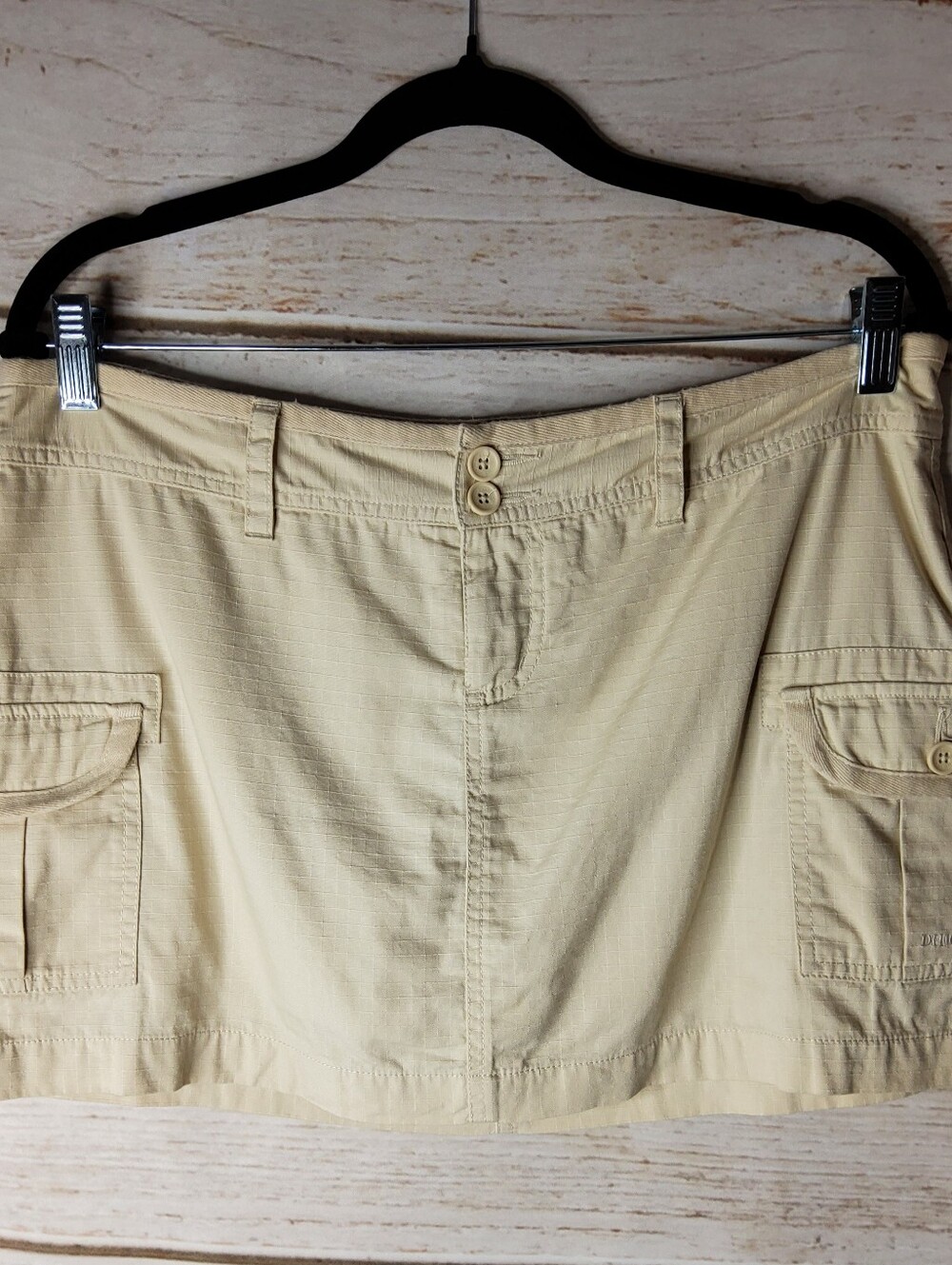 Duck Head Vintage Khaki Mini Skirt with Floral Lining - 11 Juniors
